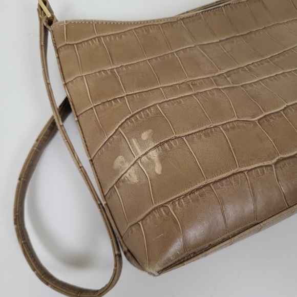 Browns Couture Faux Leather handbag baguette shoulder bag purse small - Picture 6 of 8